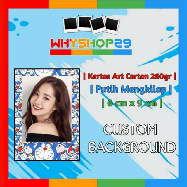 CETAK FOTO POLAROID CUSTOM BACKGROUND