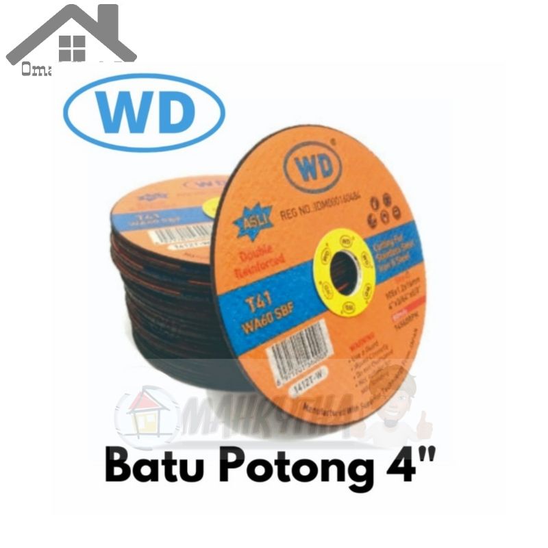 Gurinda potong besi WD / mata cutting besi WD 4"