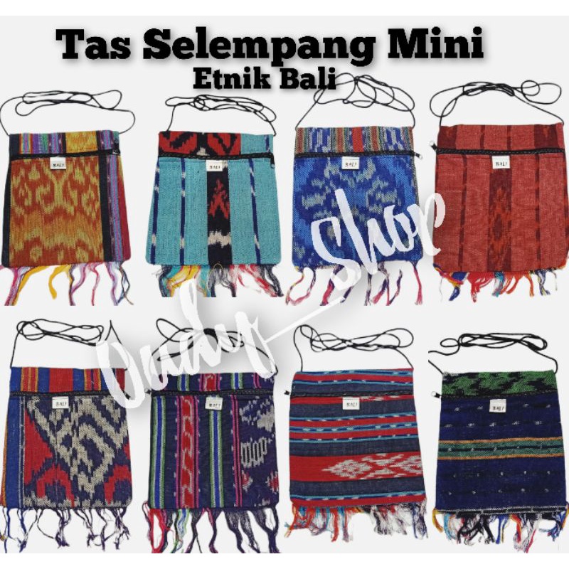 Tas Slempang Selempang Tenun Mini Etnik Asli Bali Oleh-Oleh Souvenir Khas Bali Tas Passport