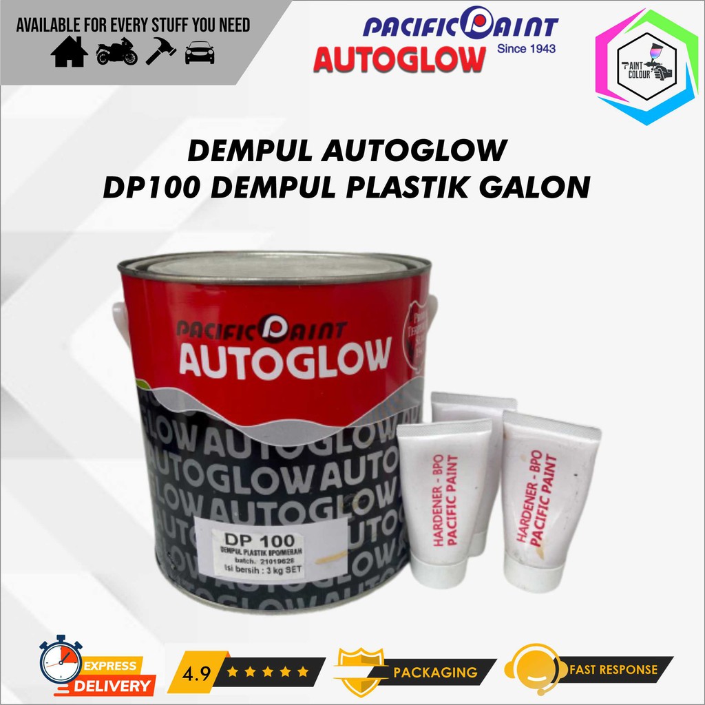 Dempul AutoGlow Galon Mobil/Motor/Besi/Kayu