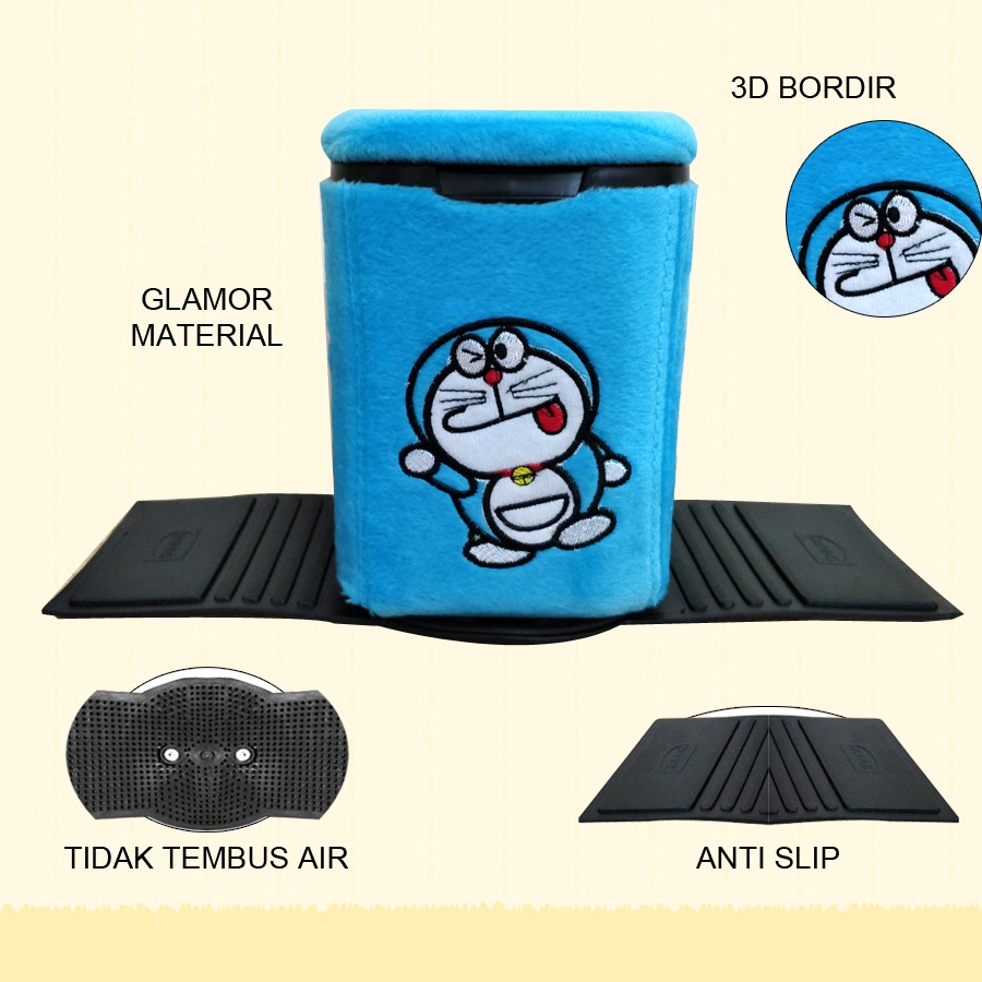 Tempat Sampah Mobil Doraemon, Aksesoris Mobil Doraemon, Mainan Doraemon