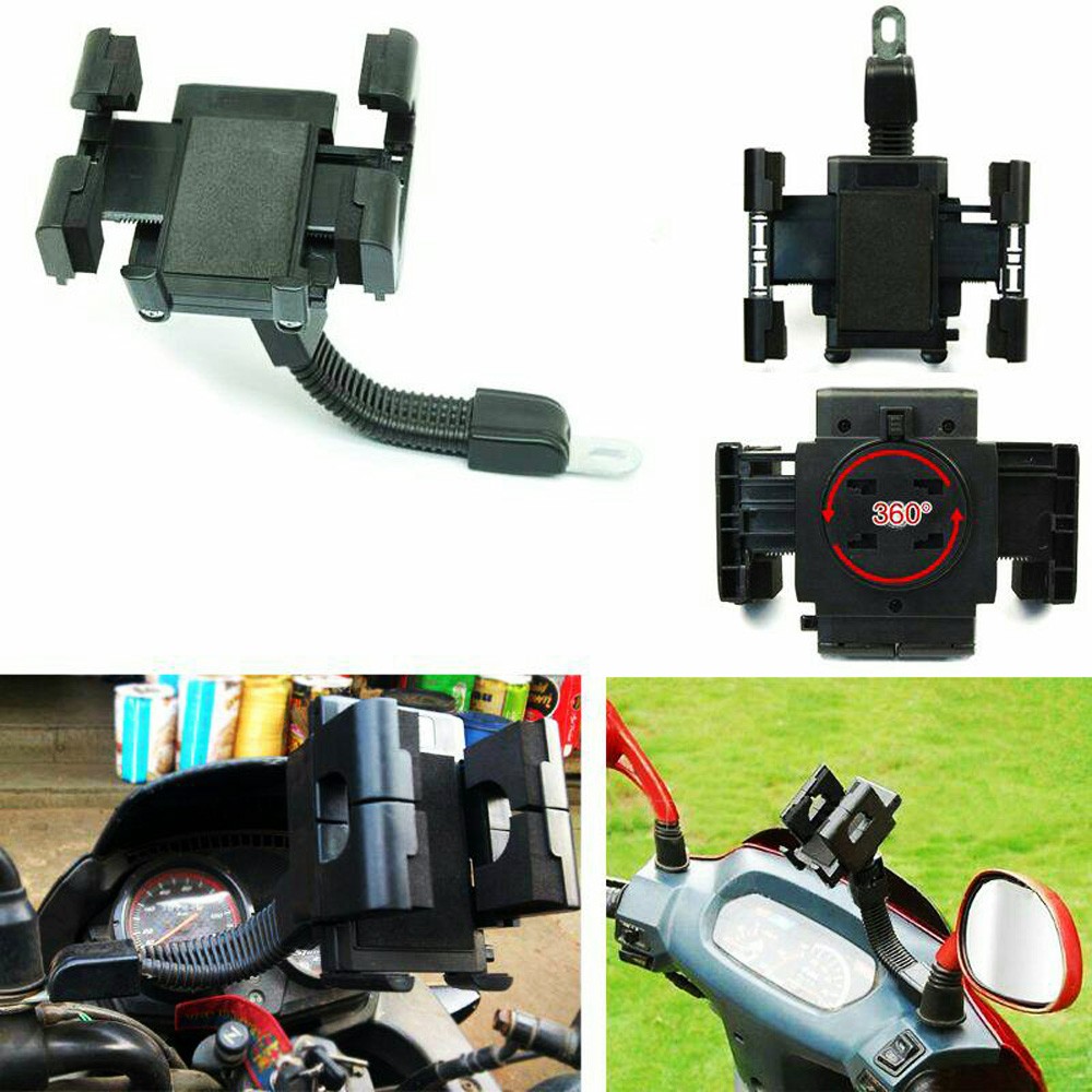 Holder gps Handphone model Spion Motor Jepit Holder motor spion holder gps