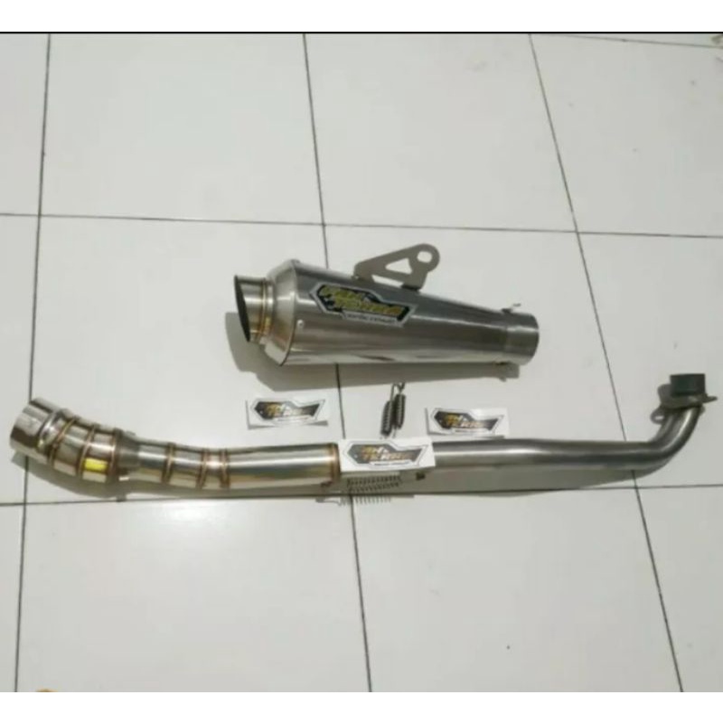 KNALPOT FANTERA LEHER KOLONG 150CC-200C PNP MONTOR BEBEK JUPITER, VEGA,GREAND C70 KHARISMA SMASH DLL