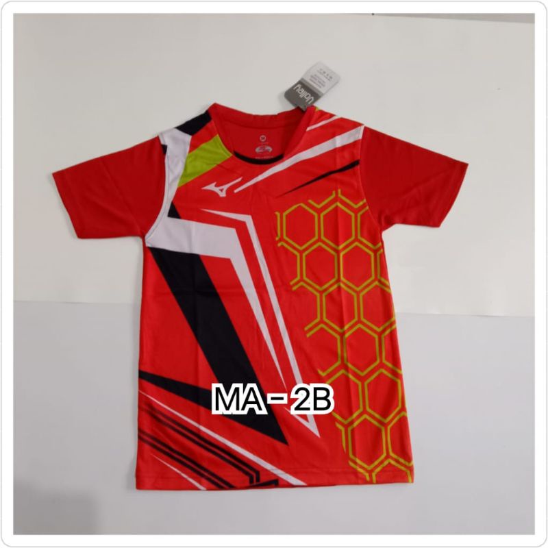 Baju Voli Anak Atau Junior Printing Merah Motif Mizuno