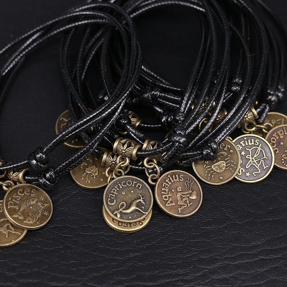 Needway  Ankle Chain 12 Constellations Men Foot Jewelry Anklet Beach Bracelet Japan Fashion South Personality Foot Chain