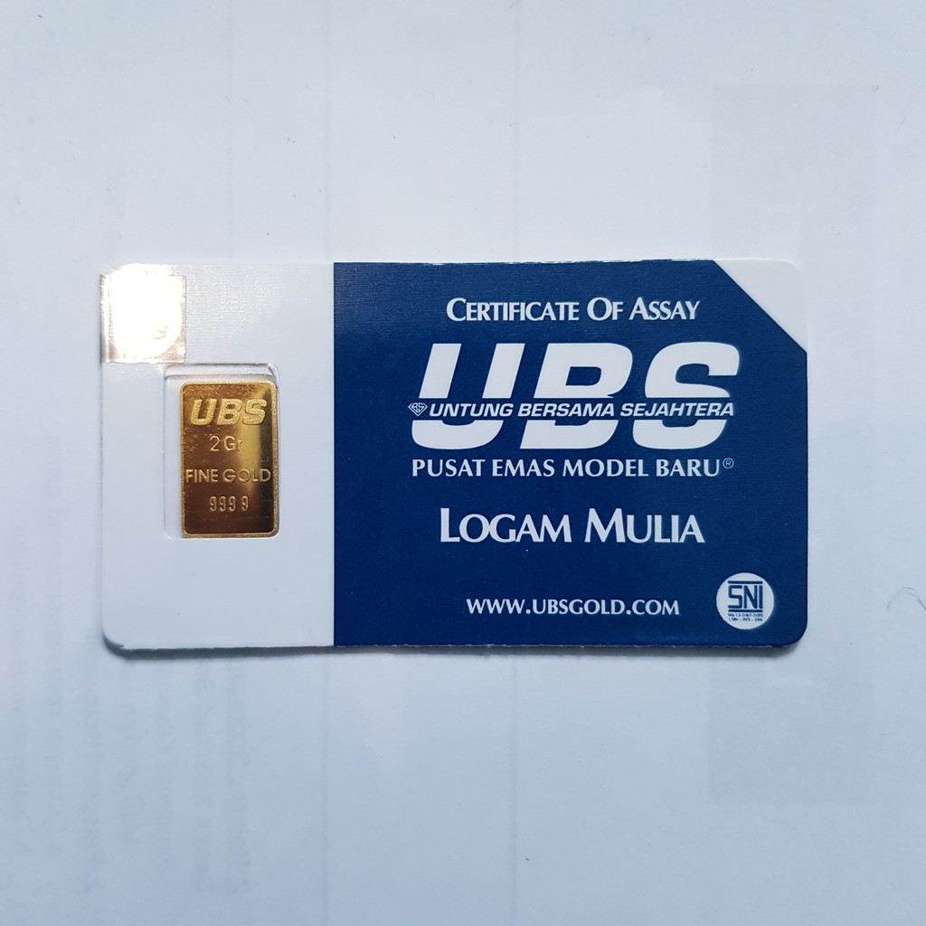 Logam Mulia 2 gram UBS Logo SNI