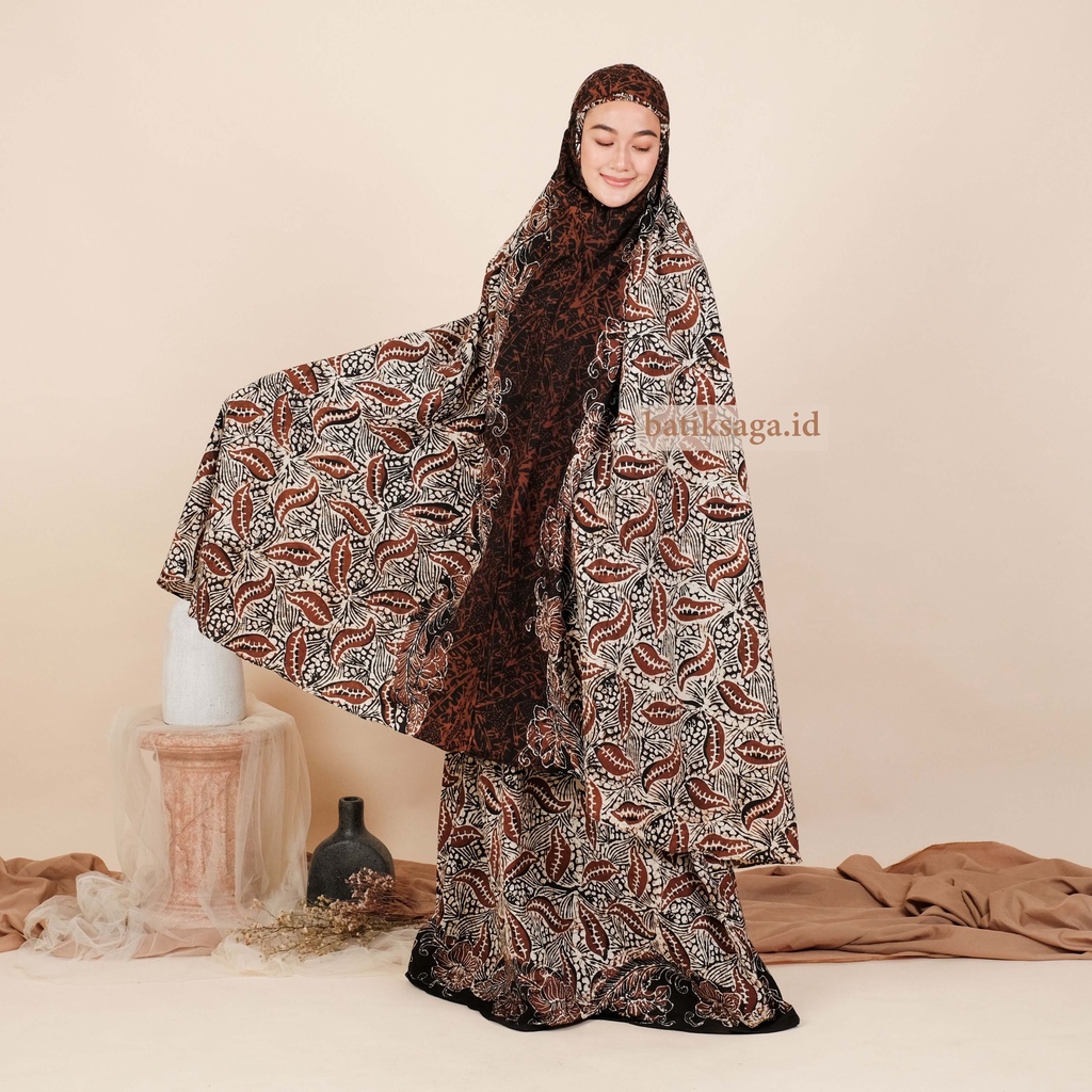 Mukena Batik Series "G" by Batik Saga | Mukena Batik Original Cap Bahan Paris Katun Ukuran Dewasa Ju