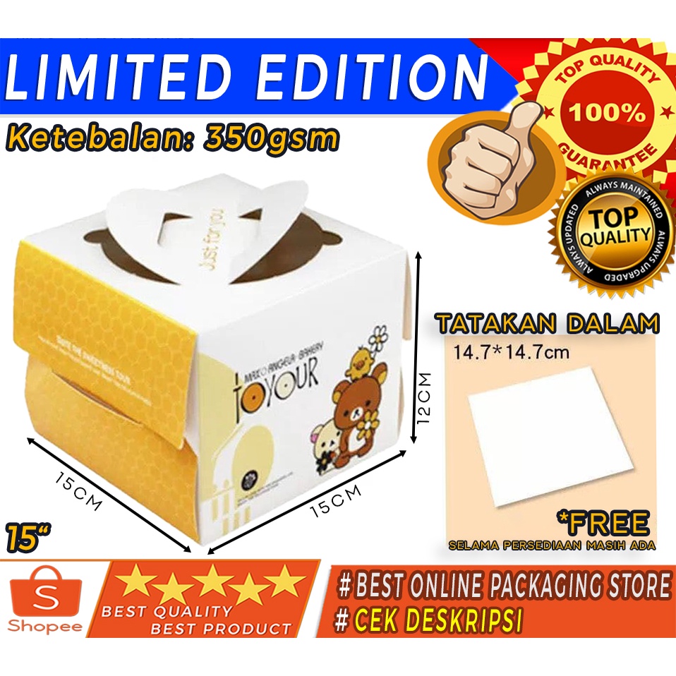 

DUS KUE KERTAS CANTIK UKURAN 15X15X12CM - JP1510