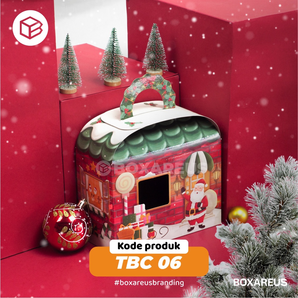 Christmas Box Natal Dus Toples Kue Kering Kemasan Cookies | TBC 06