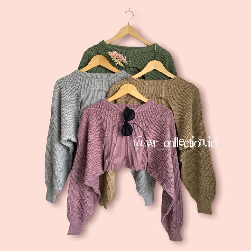 CROP SECKER RAJUT 7 GETT OVERSIZE // BOLERO CROP SWEATER RAJUT PREMIUM