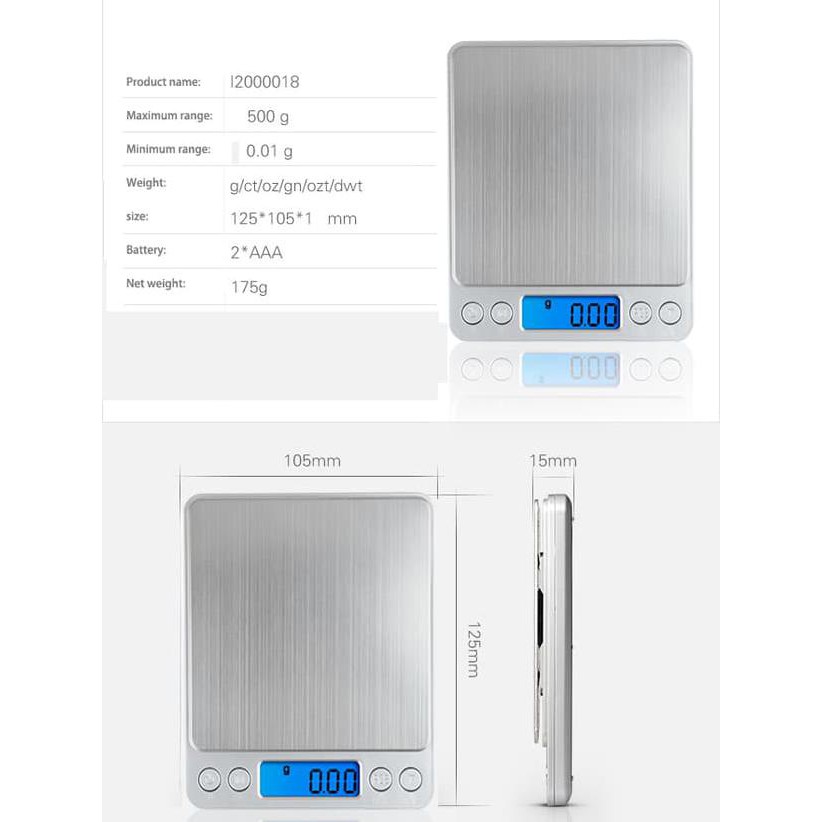Timbangan Digital Emas Perhiasan 500 gram