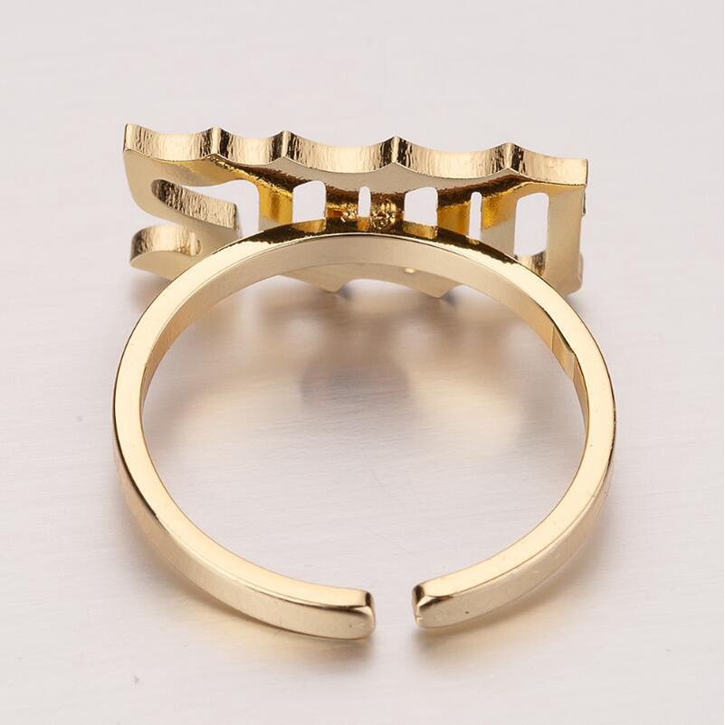 Cincin Desain Angka Tulisan Tanggal Tahun Kelahiran 1980-2001 Dapat Disesuaikan Bahan Stainless Steel Untuk Pria Dan Wanita