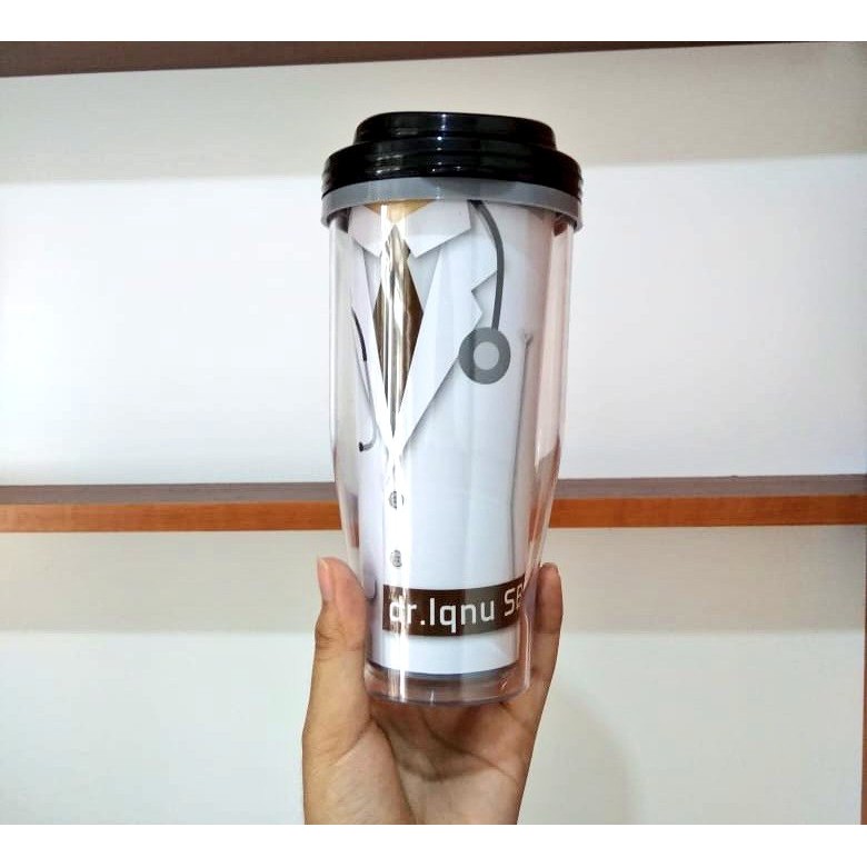 Tumbler Custom Nama | Desain Dokter Medis | Botol Minum | Tempat Minum Anti Luntur