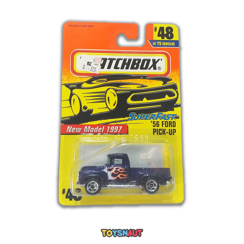 MBX Matchbox 1956 56 Ford Pick-Up Pickup Superfast Biru Blue Flames