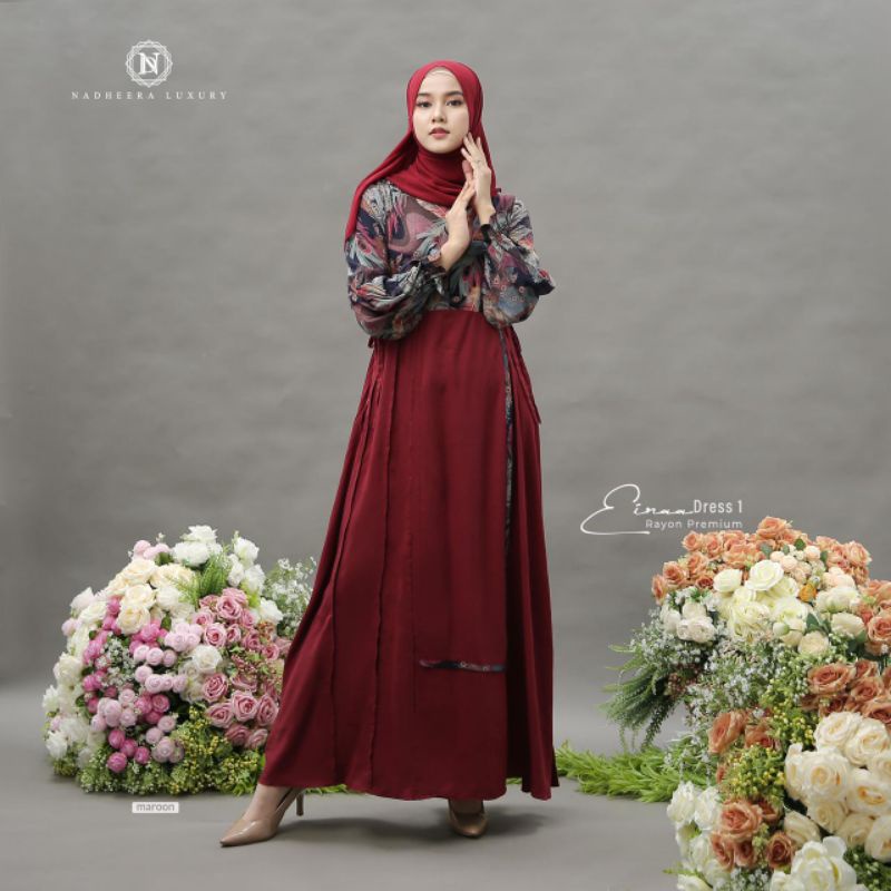 EIRAA DRESS MOTIF (I) BY NADHEERA LUXURY || RAYON PREMIUM