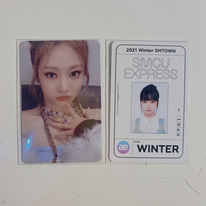 aespa smcu express 2021 smtown ningning winter pass id card version photocard