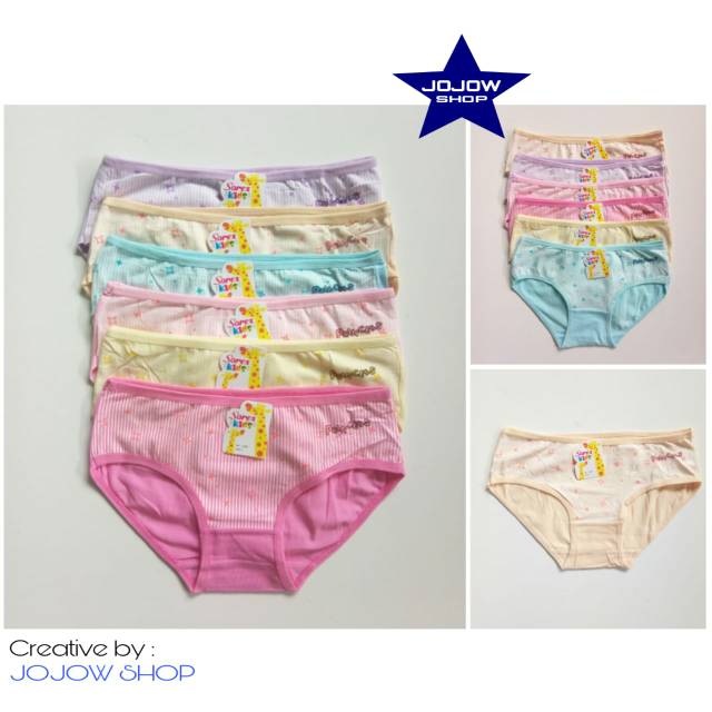 Grosir 6 pcs Celana  dalam  anak perempuan Sorex 1305 