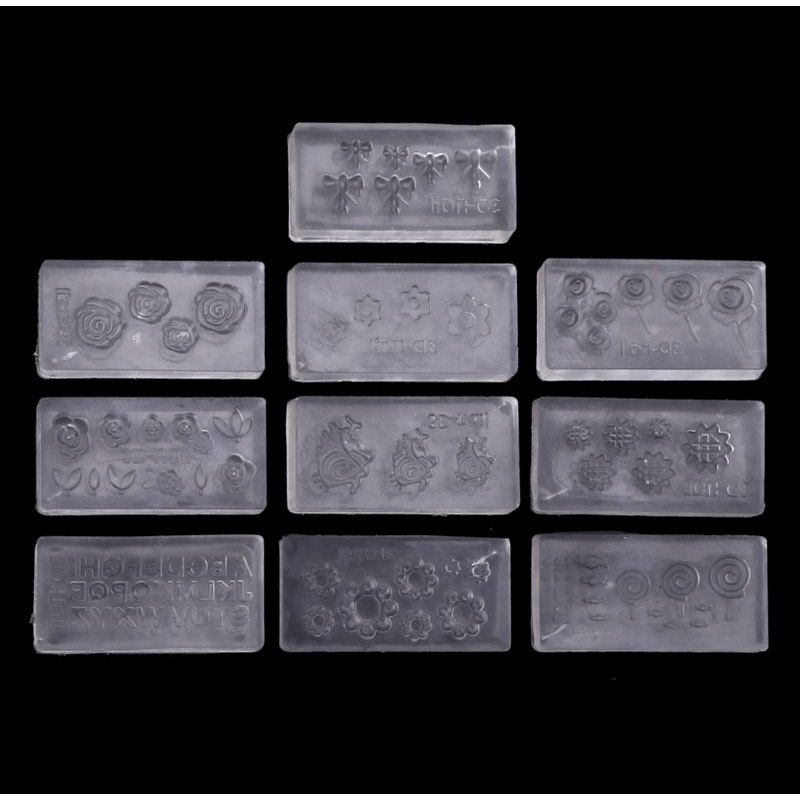 SIY  30 Styles DIY 3D Acrylic Nail Art Tool Silicone Carved Mold Template Mould Kit