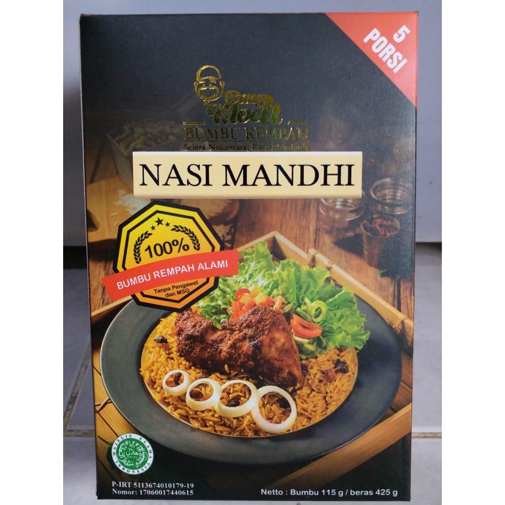 

Nasi Mandhi Instan - Nasi Kebuli Bang Moch Sudah Termasuk Beras Basmati dan Bumbu Rempah Siap Pakai