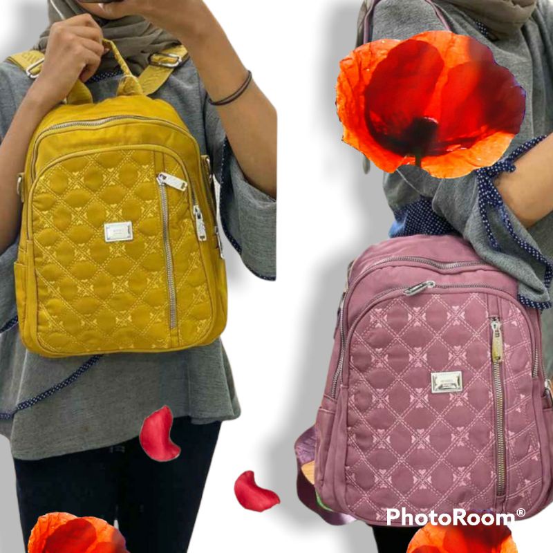 Tas ransel wanita chibao import terbaru 0864-22 bahan kanvas