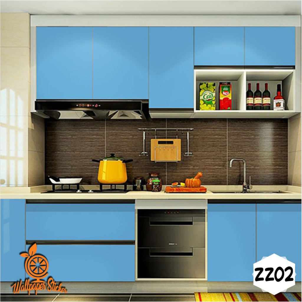 Wallpaper dinding Dapur Glossy 61Cm X 5M stiker Kitchen Set / wallpaper dapur anti minyak dan panas wallpaper penghias dapur