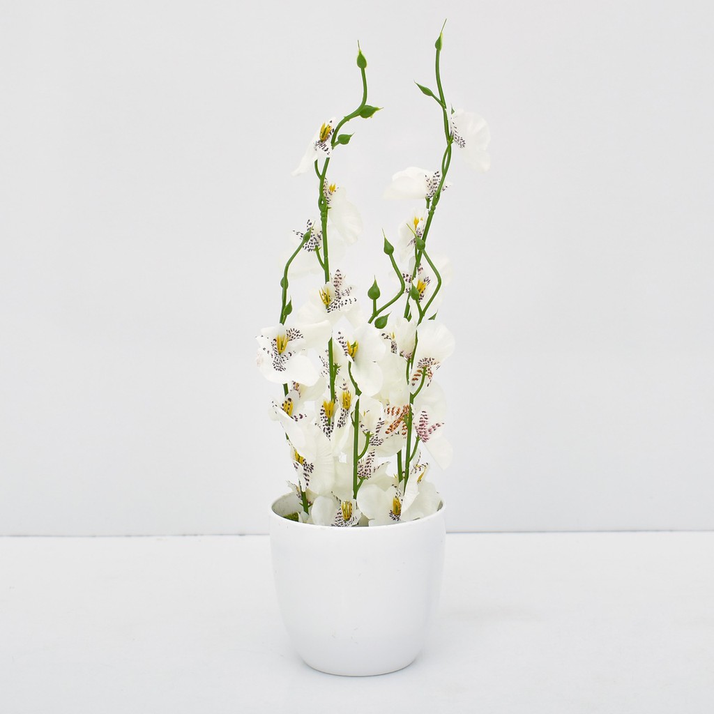 COD BUNGA PLASTIK BUNGA PAJANGAN IMITASI BUNGA ARTIFISIAL BUNGA ANGGREK TANAMAN HIAS PLASTIK BP8833-PINK