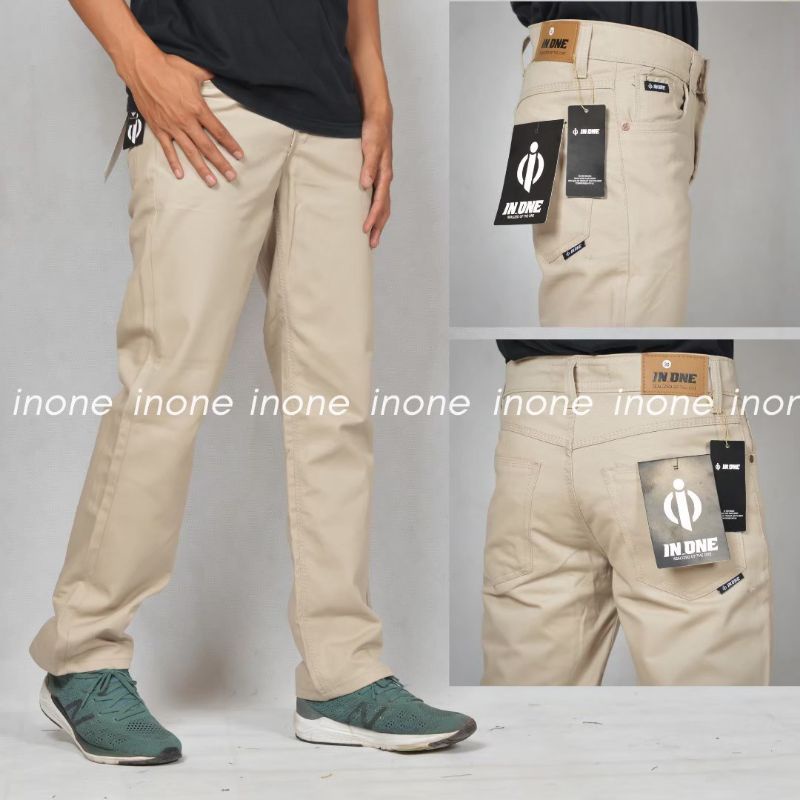 Chino Mocca - Celana Panjang Pria CHINO STANDAR Cream Bahan Katun Chino Non Stretch Original Distro 