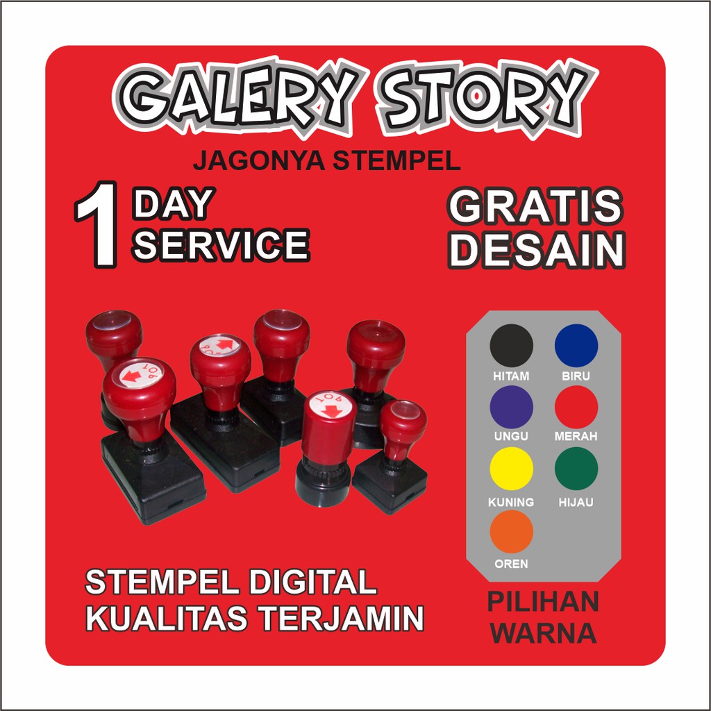 

Stempel Digital / Cap Otomatis Design Custom 1 warna
