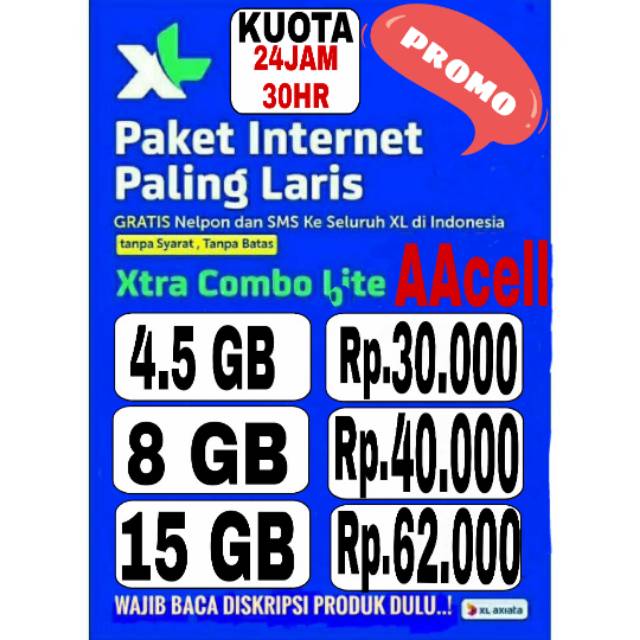 Promo KUOTA XL XTRA COMBO LITE