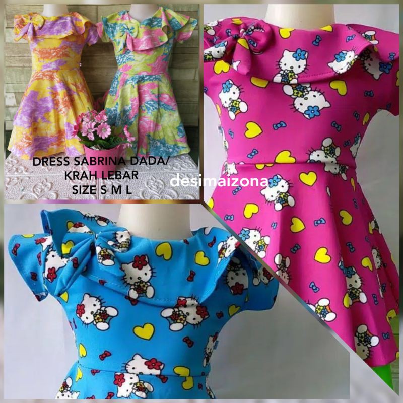 DRESS SABRINA KRAH LEBAR//SIZE S M L