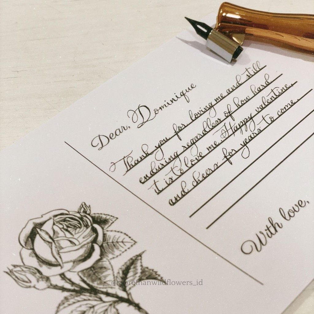 

Custom Greeting Card (Calligraphy)