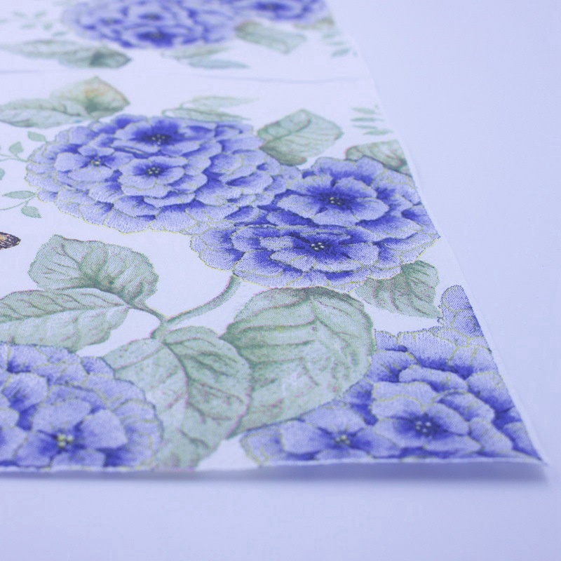 Butterfly Paper Napkins with Plant Flower for Party Decoration Tissue 20pcs/pack
