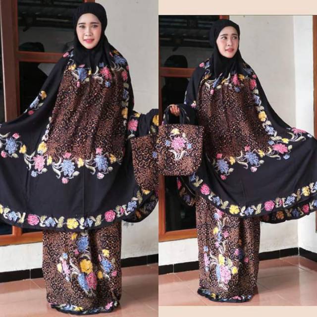 Mukena Dewasa/Mukena Batik/Mukena Batik Analisa pola tengah/Batik Frhn