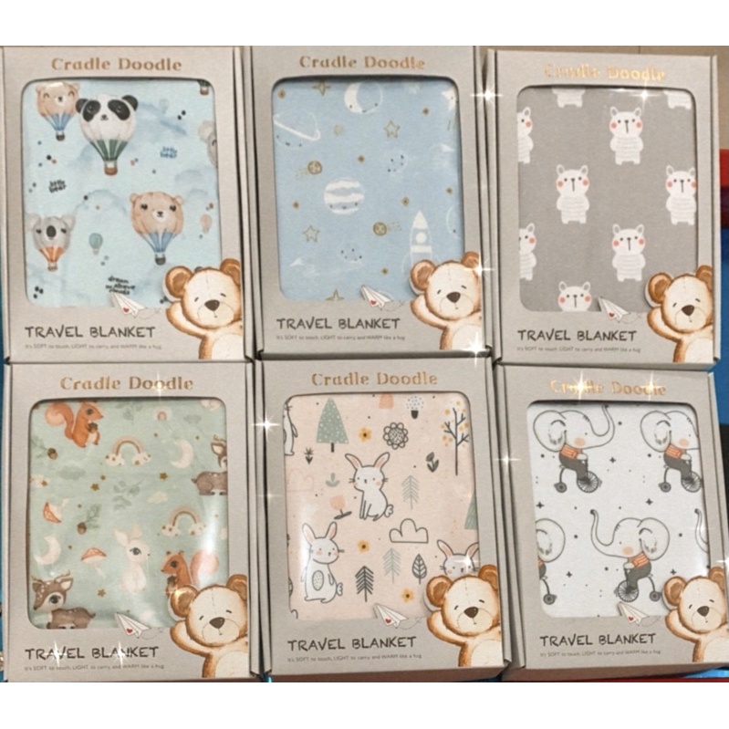 Castle - Cradle Doodle Travel Blanket Premium - Selimut Bayi 70cm x 100cm