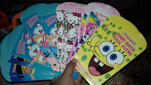 Amplop Angpao Lebaran Selamat Hari Raya Idul Fitri Ramadhan Anak Lucu Besar Karakter Spongebob
