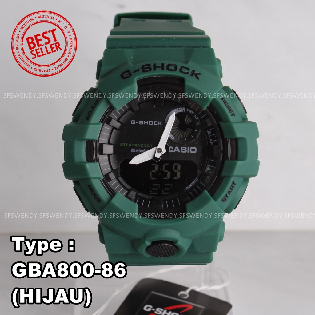 SALE MURAH !!! Jam tangan pria G Shock GBA-800 Navy Hijau Orange Army digital sporty anti air elegant