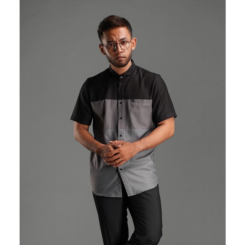 Kemeja Koko Modern Hibr lengan Pendek Fadkhera