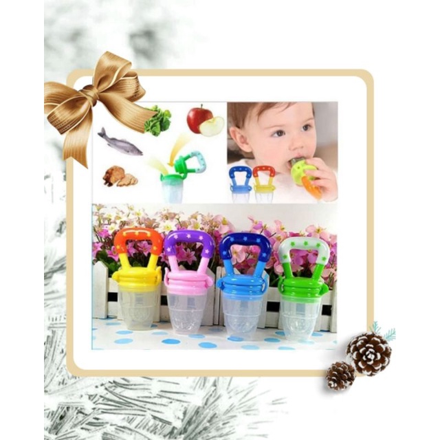 {SAP•HOME} Empeng Buah kerincingan mainan / Pacifier Fruit Sayur Bayi Gigit Makan Teether-1