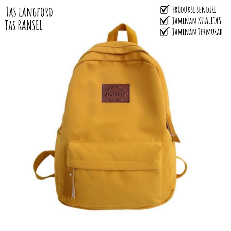 Tas Ransel Pria - Tas Sekolah Kuliah Kerja Remaja Dewasa Model Fashion Korea Stylish Backpack Punggung Bahu Kualitas Premium Import Lokal Original Terbaru Murah Kekinian Besar Bagus Lucu Unisec Perempuan Wanita Cewek Cowok