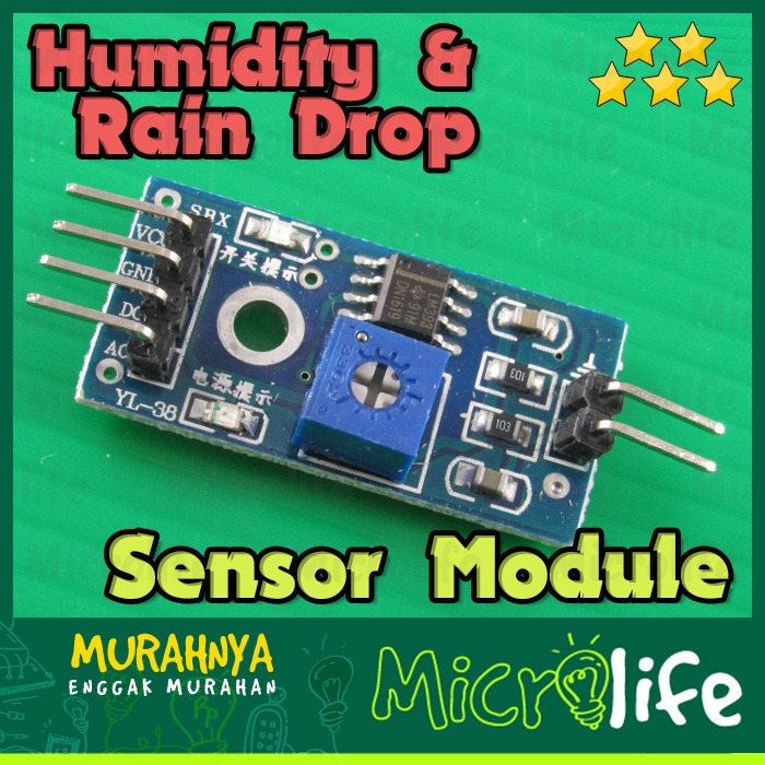 Humidity and Rain Drop Module Sensor Air Hujan dan Kelembaban