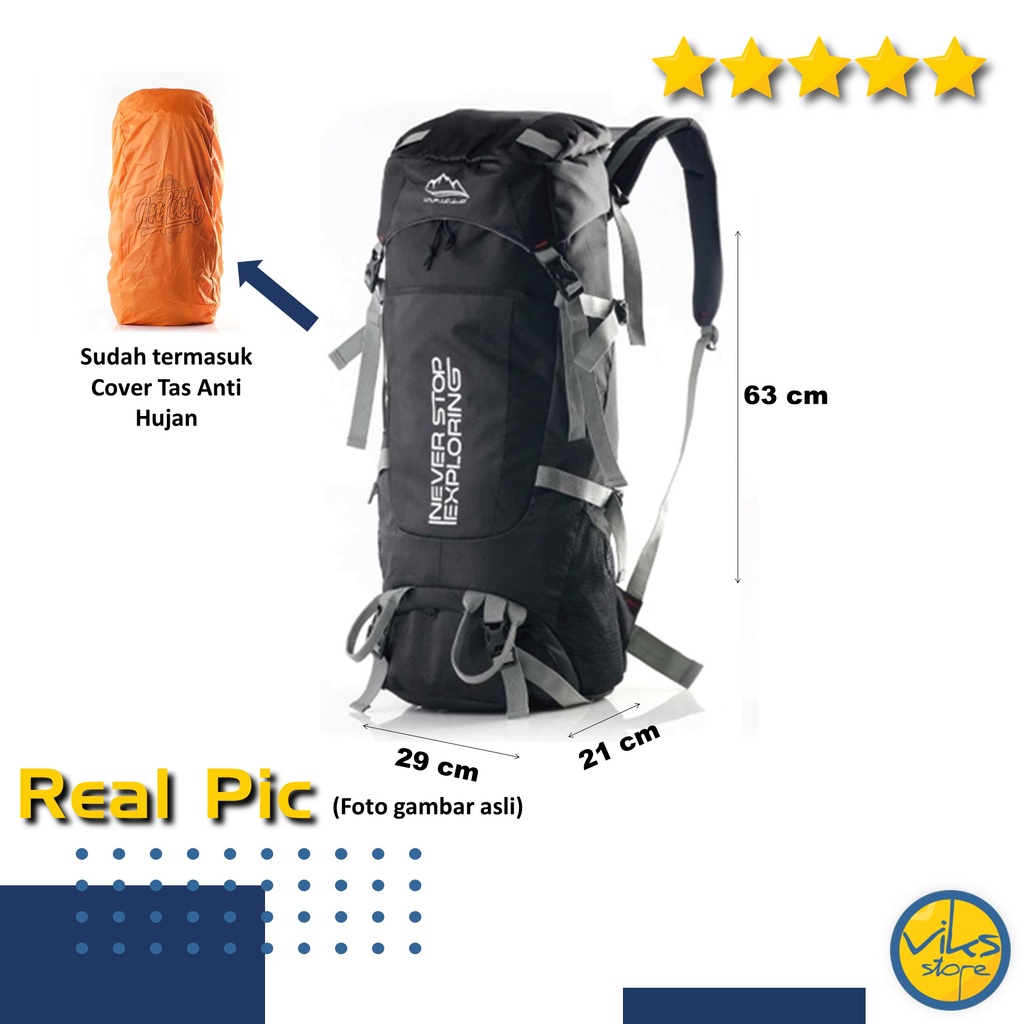 Tas Ransel Carrier Backpack Gunung Adventure Hiking Outdoor Original 70L Liter Tas Naik Gunung Keril