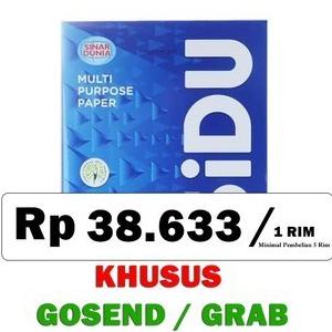 

Kertas Hvs Sinar Dunia A4 70 Gram Khusus Gosend/Grab