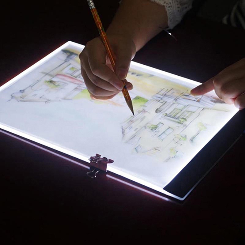 (tiantianbaofu) Papan Tracing Gambar LED USB Ukuran A4