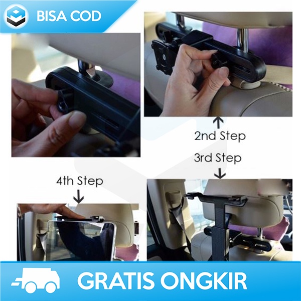 MOUNT CAR HOLDER TABLET 11 INCH ON CHAIR BACKSEAT UNIVERSAL ABS 1104