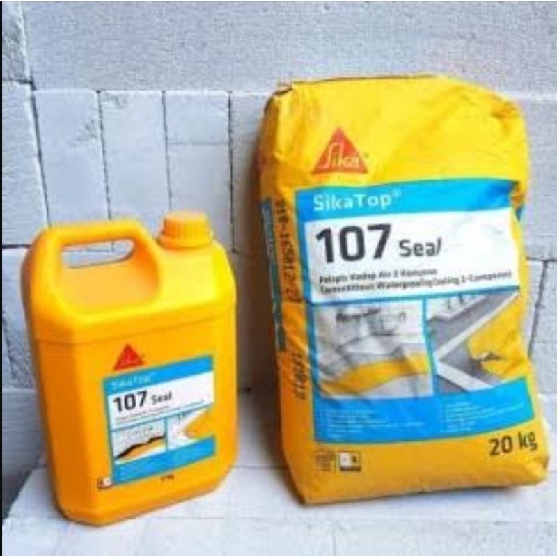 sika top seal 107 pelapis kedap air anti bocor waterproofing 2 komponen (5kg cairan + 20kg semen)