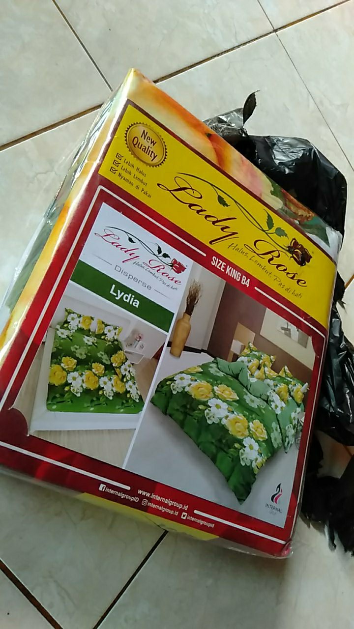 Lady Rose Sprei 4 Bantal 180x200 Vania Maurin Monstera Lydia Lolita Walter- Ladyrose 180 King Sp B4