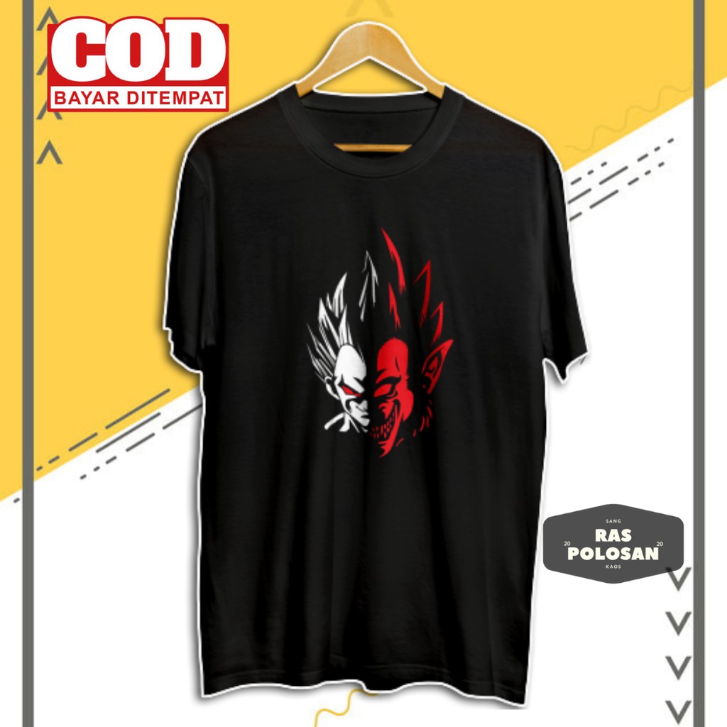 BAJU KAOS ANIME VEGETA APE BAJU ANIME DRAGON BALL MURAH KAOS DISTRO ANIME SABLON MURAH