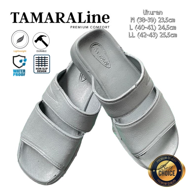 Sandal Selop Slide Slip on Karet Pria Dewasa / Remaja - TAMARALINE 68 / Bahan Premium Lentur Empuk Ringan Kuat Anti Slip Anti Air / Model Sandal Casual Santai Rumah Hotel Outdoor Kamar Mandi Murah Original