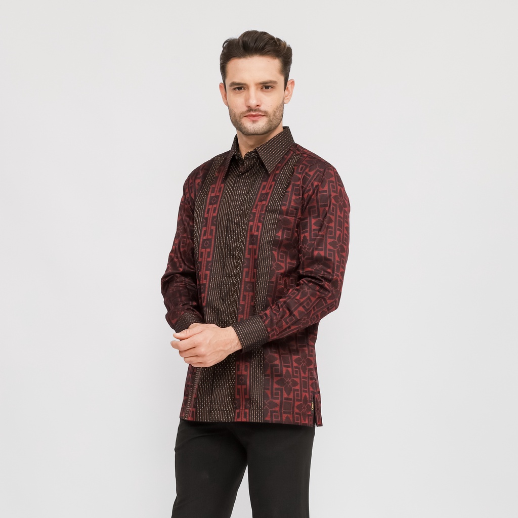 Baju Batik BHS Signature Merah Hitam // BAMUS BHS // COD