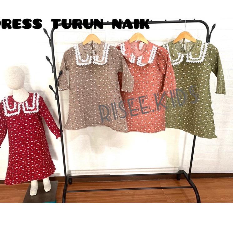 Stok terbatas.. Dress turun naik anak/Baju turun naik anak viral/Baju turun naik anak perempuan